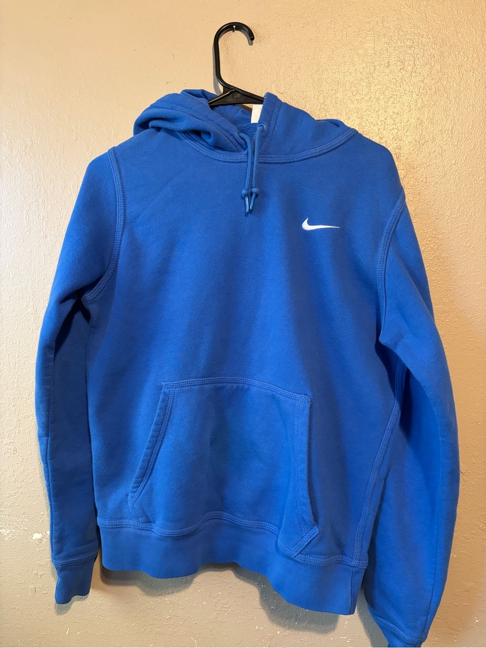 Nike Sportswear Club Fleece Solo Swoosh Hoodie Blue 611457-410 Mens Sz S